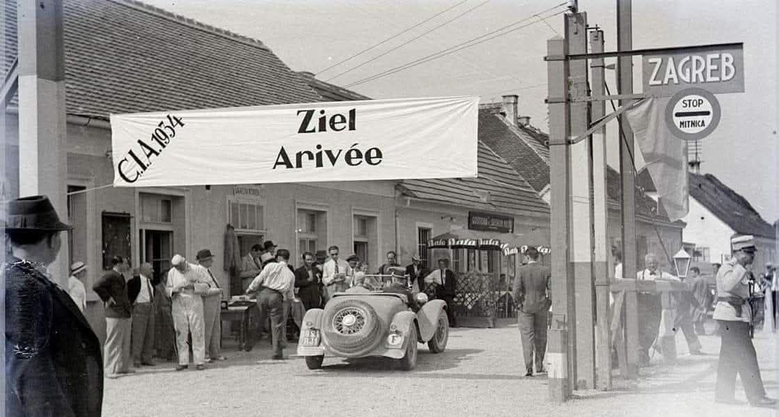 Međunarodna automobilska utrka C.I.A. kontrolna postaja kod Mitnice na Savskoj 1934 godina